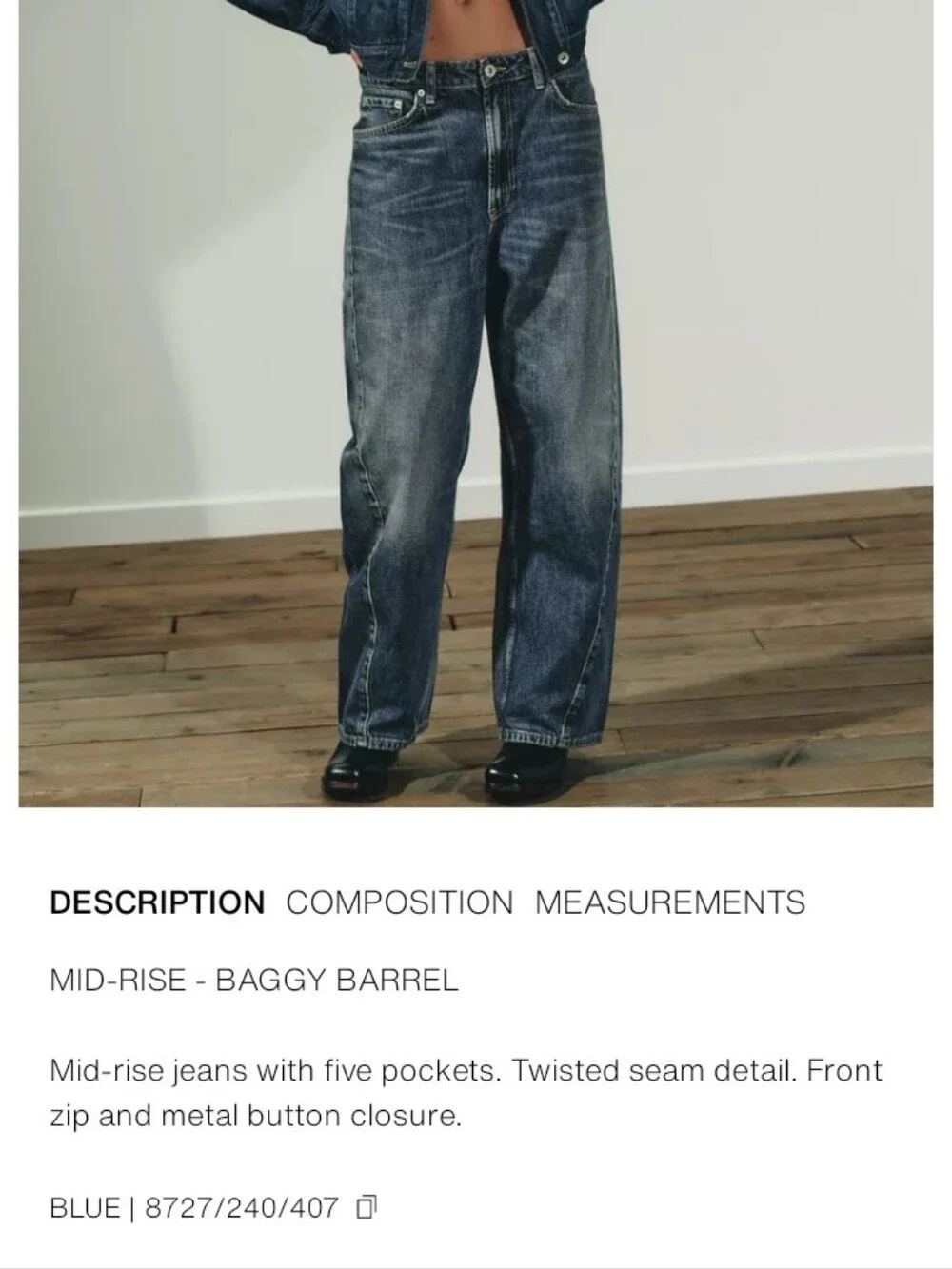 Zara relaxed barrel
